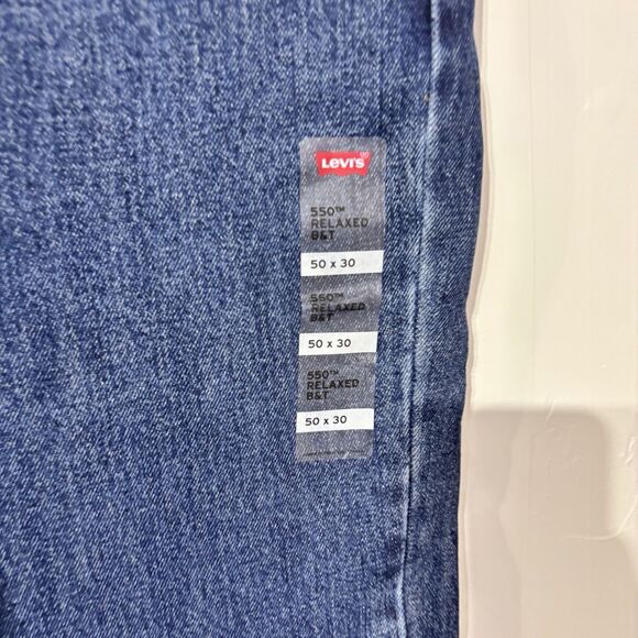 NWT Levi’s 550 Relaxed Fit Leg Blue Denim Jeans Men’s Big & Tall Size 50x30 - Picture 2 of 9